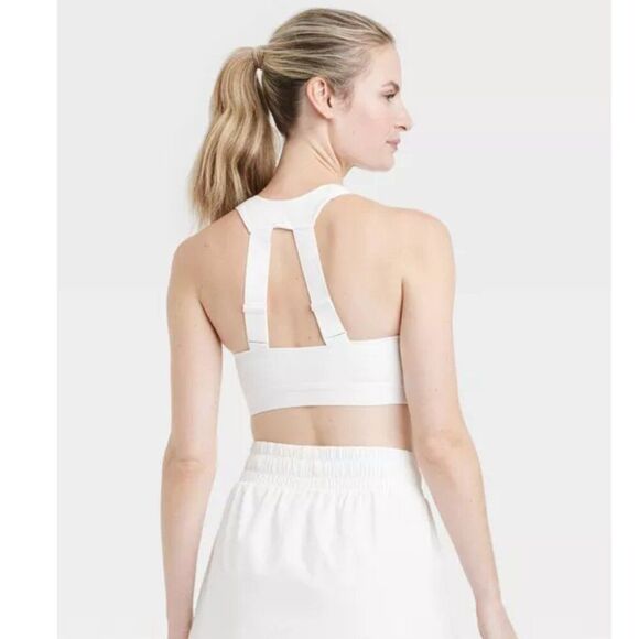 Sports Bra Size 34DD All In Motion Off White * - Picture 2 of 9